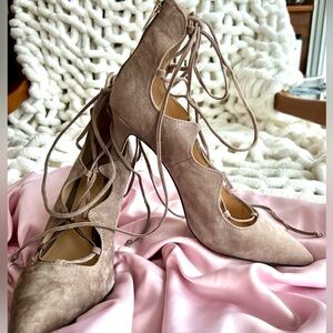 Taupe, suede Vince Camuto 3” Heels